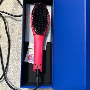 Hair straightener heat brush